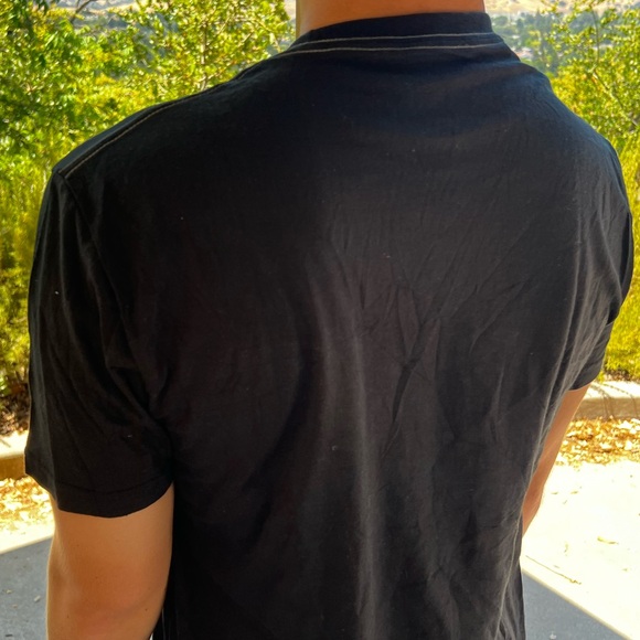 NEW DKNY JEANS MEN CITY RUSH GOLD THREAD T SHIRT STATUE ANGEL WINGS METALLIC GUY - Picture 13 of 16